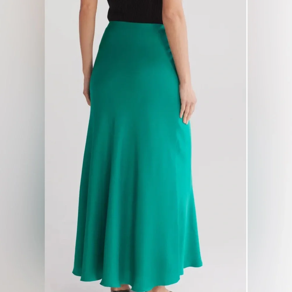 Rag & Bone Wren Bias Cut Maxi Skirt in emerald size M NWT - Picture 3 of 6